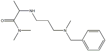 2-({3-[benzyl(methyl)amino]propyl}amino)-N,N-dimethylpropanamide Struktur