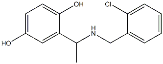 2-(1-{[(2-chlorophenyl)methyl]amino}ethyl)benzene-1,4-diol Struktur