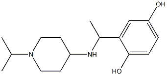 2-(1-{[1-(propan-2-yl)piperidin-4-yl]amino}ethyl)benzene-1,4-diol Struktur