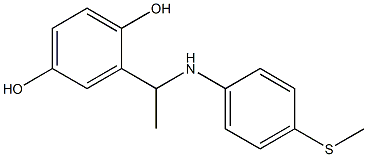 2-(1-{[4-(methylsulfanyl)phenyl]amino}ethyl)benzene-1,4-diol Struktur