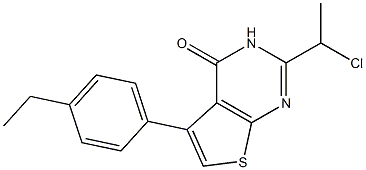 2-(1-chloroethyl)-5-(4-ethylphenyl)-3H,4H-thieno[2,3-d]pyrimidin-4-one Struktur