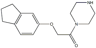 2-(2,3-dihydro-1H-inden-5-yloxy)-1-(piperazin-1-yl)ethan-1-one Struktur