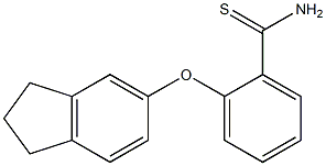 2-(2,3-dihydro-1H-inden-5-yloxy)benzene-1-carbothioamide Struktur