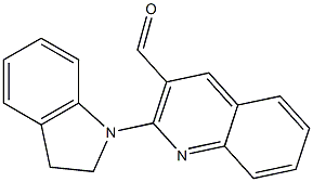 2-(2,3-dihydro-1H-indol-1-yl)quinoline-3-carbaldehyde Struktur