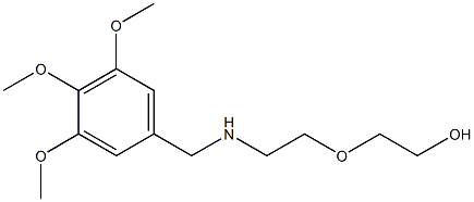 2-(2-{[(3,4,5-trimethoxyphenyl)methyl]amino}ethoxy)ethan-1-ol Struktur