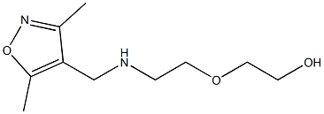 2-(2-{[(3,5-dimethyl-1,2-oxazol-4-yl)methyl]amino}ethoxy)ethan-1-ol Struktur