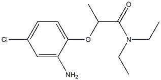 2-(2-amino-4-chlorophenoxy)-N,N-diethylpropanamide Struktur