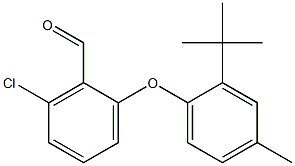 2-(2-tert-butyl-4-methylphenoxy)-6-chlorobenzaldehyde Struktur