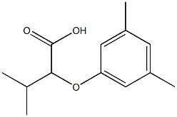 2-(3,5-dimethylphenoxy)-3-methylbutanoic acid Struktur