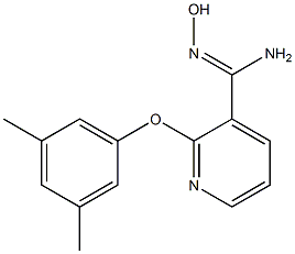 2-(3,5-dimethylphenoxy)-N'-hydroxypyridine-3-carboximidamide Struktur