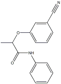 2-(3-cyanophenoxy)-N-phenylpropanamide Struktur