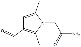 2-(3-formyl-2,5-dimethyl-1H-pyrrol-1-yl)acetamide Struktur