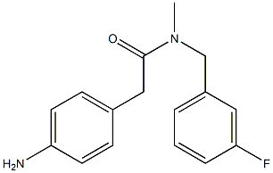 2-(4-aminophenyl)-N-[(3-fluorophenyl)methyl]-N-methylacetamide Struktur