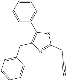 2-(4-benzyl-5-phenyl-1,3-thiazol-2-yl)acetonitrile Struktur