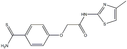 2-(4-carbamothioylphenoxy)-N-(4-methyl-1,3-thiazol-2-yl)acetamide Struktur