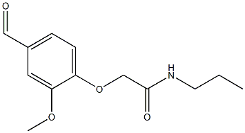 2-(4-formyl-2-methoxyphenoxy)-N-propylacetamide Struktur