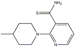 2-(4-methylpiperidin-1-yl)pyridine-3-carbothioamide Struktur