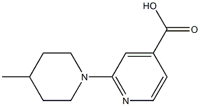 2-(4-methylpiperidin-1-yl)pyridine-4-carboxylic acid Struktur