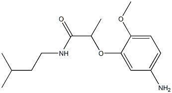 2-(5-amino-2-methoxyphenoxy)-N-(3-methylbutyl)propanamide Struktur