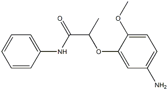 2-(5-amino-2-methoxyphenoxy)-N-phenylpropanamide Struktur