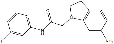 2-(6-amino-2,3-dihydro-1H-indol-1-yl)-N-(3-fluorophenyl)acetamide Struktur