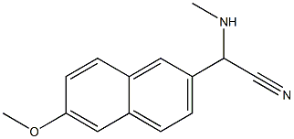 2-(6-methoxynaphthalen-2-yl)-2-(methylamino)acetonitrile Struktur