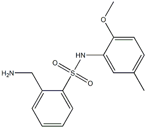 2-(aminomethyl)-N-(2-methoxy-5-methylphenyl)benzene-1-sulfonamide Struktur