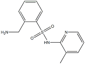 2-(aminomethyl)-N-(3-methylpyridin-2-yl)benzene-1-sulfonamide Struktur