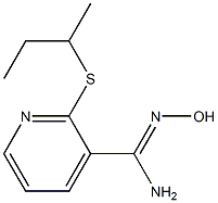 2-(butan-2-ylsulfanyl)-N'-hydroxypyridine-3-carboximidamide Struktur