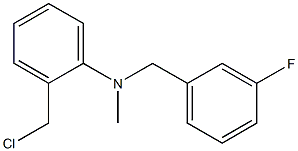 2-(chloromethyl)-N-[(3-fluorophenyl)methyl]-N-methylaniline Struktur