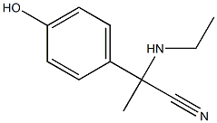 2-(ethylamino)-2-(4-hydroxyphenyl)propanenitrile Struktur