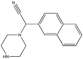 2-(naphthalen-2-yl)-2-(piperazin-1-yl)acetonitrile Struktur