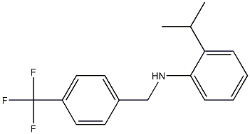 2-(propan-2-yl)-N-{[4-(trifluoromethyl)phenyl]methyl}aniline Struktur