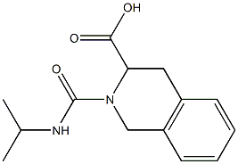 2-(propan-2-ylcarbamoyl)-1,2,3,4-tetrahydroisoquinoline-3-carboxylic acid Struktur