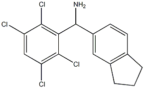 2,3-dihydro-1H-inden-5-yl(2,3,5,6-tetrachlorophenyl)methanamine Struktur