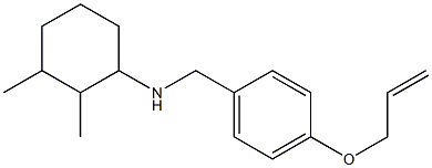 2,3-dimethyl-N-{[4-(prop-2-en-1-yloxy)phenyl]methyl}cyclohexan-1-amine Struktur