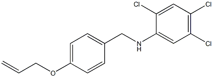 2,4,5-trichloro-N-{[4-(prop-2-en-1-yloxy)phenyl]methyl}aniline Struktur