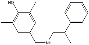 2,6-dimethyl-4-{[(2-phenylpropyl)amino]methyl}phenol Struktur