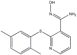 2-[(2,5-dimethylphenyl)sulfanyl]-N'-hydroxypyridine-3-carboximidamide Struktur