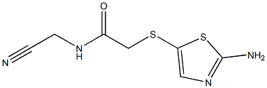 2-[(2-amino-1,3-thiazol-5-yl)thio]-N-(cyanomethyl)acetamide Struktur