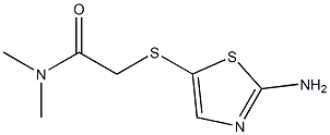 2-[(2-amino-1,3-thiazol-5-yl)thio]-N,N-dimethylacetamide Struktur