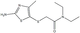 2-[(2-amino-4-methyl-1,3-thiazol-5-yl)thio]-N,N-diethylacetamide Struktur