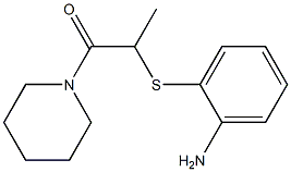 2-[(2-aminophenyl)sulfanyl]-1-(piperidin-1-yl)propan-1-one Struktur