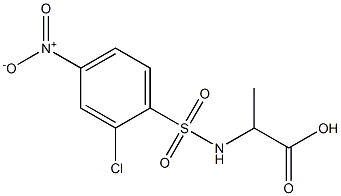 2-[(2-chloro-4-nitrobenzene)sulfonamido]propanoic acid Struktur