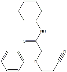 2-[(2-cyanoethyl)(phenyl)amino]-N-cyclohexylacetamide Struktur