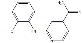 2-[(2-methoxyphenyl)amino]pyridine-4-carbothioamide Struktur