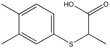 2-[(3,4-dimethylphenyl)thio]propanoic acid Struktur