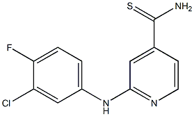 2-[(3-chloro-4-fluorophenyl)amino]pyridine-4-carbothioamide Struktur