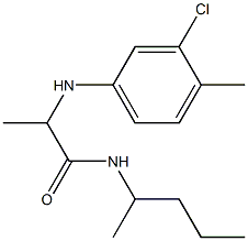 2-[(3-chloro-4-methylphenyl)amino]-N-(pentan-2-yl)propanamide Struktur