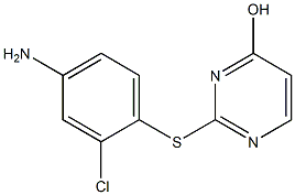 2-[(4-amino-2-chlorophenyl)sulfanyl]pyrimidin-4-ol Struktur